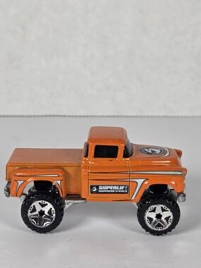 Superlift Orange Pick Up Truck. 1956 Chevy